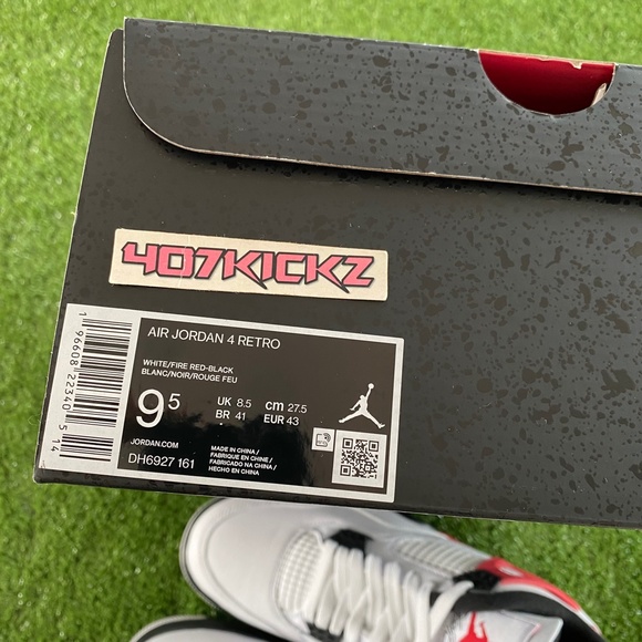 New Air Jordan 4 Retro 'Red Cement' Men's Shoes - Picture 10 of 15